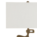 Настольная лампа с фигурным каркасом и прямоугольным тканевым абажуром Brutalist Profile варинант исполнения - 2 | Loft Concept в Челябинске