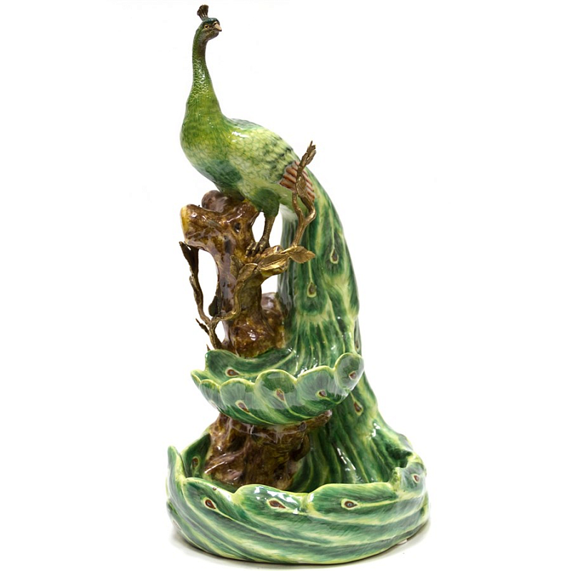 Статуэтка Green Peacock Зеленый Коричневый Статуэтка Green Peacock Зеленый Коричневый в Челябинске | Loft Concept