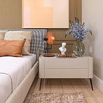 Настольная лампа с круглым деревянным отражателем и черным цилиндрическим плафоном Accord Lighting варинант исполнения - 9 | Loft Concept в Челябинске