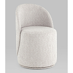 Пуф Loreen со спинкой вращающийся букле светло-серый варинант исполнения - 1 | Loft Concept в Челябинске