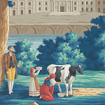 Обои ручная роспись Monuments of Paris Jacquemart on scenic paper варинант исполнения - 1 | Loft Concept в Челябинске