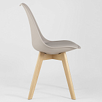 Стул с основой из пластика и мягким сиденьем Arvika Beige варинант исполнения - 2 | Loft Concept в Челябинске