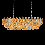 Люстра овальная с многослойными белыми и прозрачными подвесками Character Chandelier варинант исполнения - 2 | Loft Concept в Челябинске