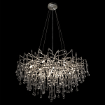 Люстра подвесная с прозрачными стеклянными подвесками в форме капель Диаметр 80 см Droplet Chandelier варинант исполнения - 5 | Loft Concept в Челябинске