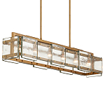 Люстра прямоугольная из толстого литого стекла Cast Glass варинант исполнения - 2 | Loft Concept в Челябинске