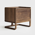 Прикроватный деревянный столик с 2-мя ящиками Moon Walnut Furniture варинант исполнения - 12 | Loft Concept в Челябинске