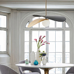 Люстра круглая с 2-мя металлическими абажурами Andromeda варинант исполнения - 7 | Loft Concept в Челябинске