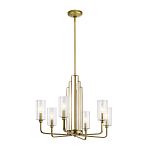  Люстра с прозрачными рифлеными цилиндрическими плафонами Kichler варинант исполнения - 16 | Loft Concept в Челябинске