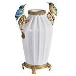 Ваза белого цвета из фарфора с птичкми White Garden варинант исполнения - 2 | Loft Concept в Челябинске