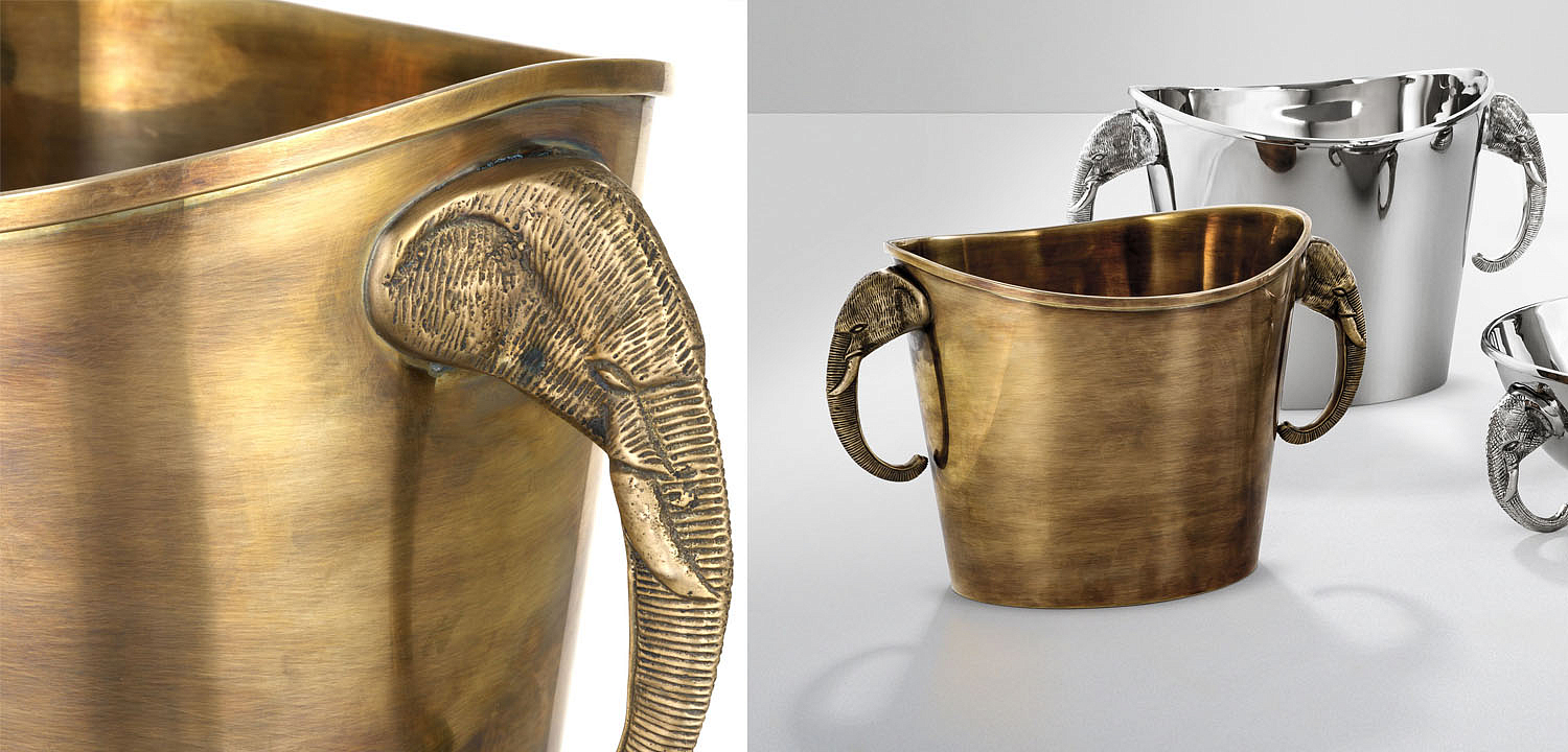 Ведерко для льда Eichholtz WINE COOLER MAHARAJA brass Ведерко для льда Eichholtz WINE COOLER MAHARAJA brass - Loft-Concept в Челябинске
