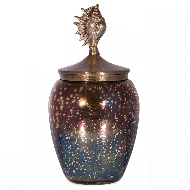 БАНКА С КРЫШКОЙ SEA SHELL COSMOS Золотой Коричневый БАНКА С КРЫШКОЙ SEA SHELL COSMOS Золотой Коричневый в Челябинске | Loft Concept
