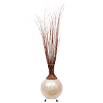 Торшер из перламутра на металлическом каркасе Indonesian Comet варинант исполнения - 2 | Loft Concept в Челябинске