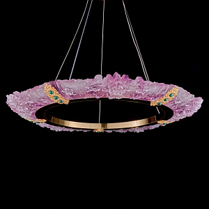 Люстра в форме кольца розовая Warm Pink Light