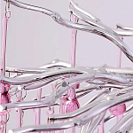 Люстра овальная с розовыми стеклянными подвесками в форме капель FAIRYTREE Light варинант исполнения - 2 | Loft Concept в Челябинске