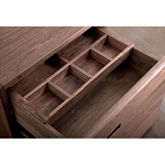 Прикроватный столик деревянный с 2-мя ящиками Moon Walnut Furniture варинант исполнения - 3 | Loft Concept в Челябинске