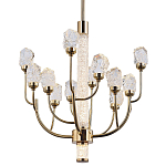 Люстра с декором в виде кристаллов из хрусталя Kenneth Crystal Stone Chandelier 12 варинант исполнения - 1 | Loft Concept в Челябинске