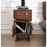 Тумбочка прикроватная с ящиком и дверцей Робот Robot Desk варинант исполнения - 7 | Loft Concept в Челябинске