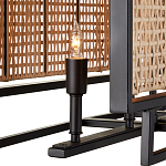 Люстра прямоугольной формы с чёрным каркасом и вставкой из плетеного материала Cage for Light варинант исполнения - 2 | Loft Concept в Челябинске