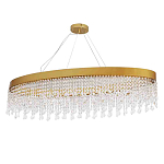 Люстра подвесная овальная с хрустальными подвесками Crystal Art  варинант исполнения - 1 | Loft Concept в Челябинске