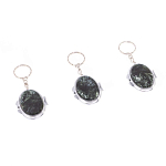 Зеркало брелок карманное двухстороннее из натурального камня Серафинит Stone Mirrors варинант исполнения - 4 | Loft Concept в Челябинске