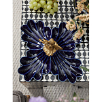 Менажница темно-синяя фарфоровая с бронзовой фигуркой ангела Eden Garden варинант исполнения - 3 | Loft Concept в Челябинске