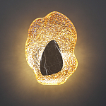 Бра с волнообразным стеклянным плафоном и вставкой из мрамора Liquid Stone варинант исполнения - 9 | Loft Concept в Челябинске