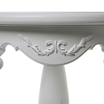 Стол приставной круглый белого цвета из массива бука с легкими потертостями White Provence варинант исполнения - 2 | Loft Concept в Челябинске