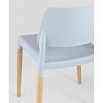 Пластиковый стул на ножках из массива бука Ferret Grey-Blue варинант исполнения - 3 | Loft Concept в Челябинске
