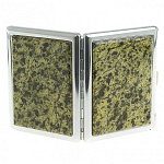 Портсигар на 10 сигарет с газовой зажигалкой из натурального камня Змеевик Светлый Stone Cigarettes Cases варинант исполнения - 3 | Loft Concept в Челябинске