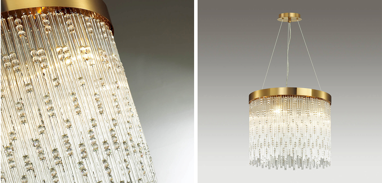 Люстра Hailstorm Rain Kerri Chandelier gold 45 Люстра Hailstorm Rain Kerri Chandelier gold 45 - Loft-Concept в Челябинске