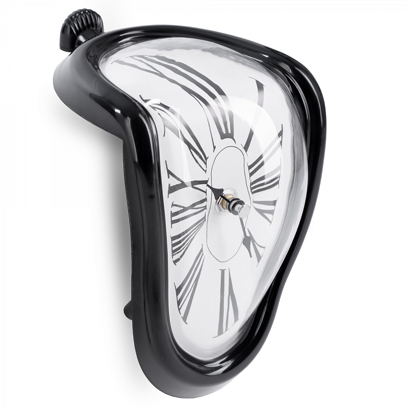 Часы Salvador Dali Soft Clock black Белый Черный Часы Salvador Dali Soft Clock black Белый Черный в Челябинске | Loft Concept