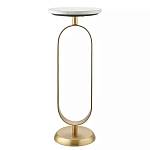 Столик приставной с овальным золотым основанием Oval Gold Base варинант исполнения - 1 | Loft Concept в Челябинске