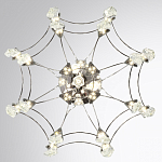 Люстра подвесная из металла с хрустальными подвесками прозрачного цвета Quasar 41 варинант исполнения - 10 | Loft Concept в Челябинске