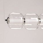 Люстра линейная с 6-ю прозрачными стеклянными плафонами округлой формы HANDLE GRAPE варинант исполнения - 6 | Loft Concept в Челябинске