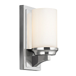 Бра для ванных комнат с белым цилиндрическим плафоном на прямоугольном основании цвета хром Feiss варинант исполнения - 5 | Loft Concept в Челябинске