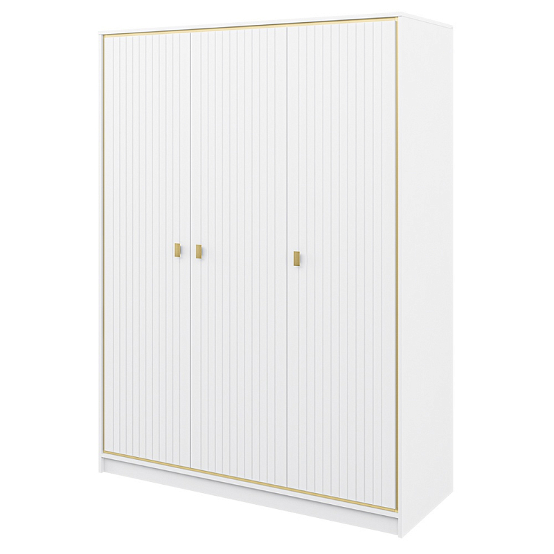 Шкаф белый трёхдверный для одежды Antique Order Белый Золотой в Челябинске | Loft Concept 