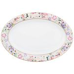 Сервиз столовый из фарфора белый с цветочным принтом на 6 персон 23 предмета Flower Porcelain Collection варинант исполнения - 2 | Loft Concept в Челябинске