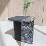 Slice журнальный столик из мрамора и массива дуба варинант исполнения - 1 | Loft Concept в Челябинске