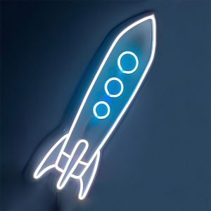 Неоновая настенная лампа Rocket Neon Wall Lamp