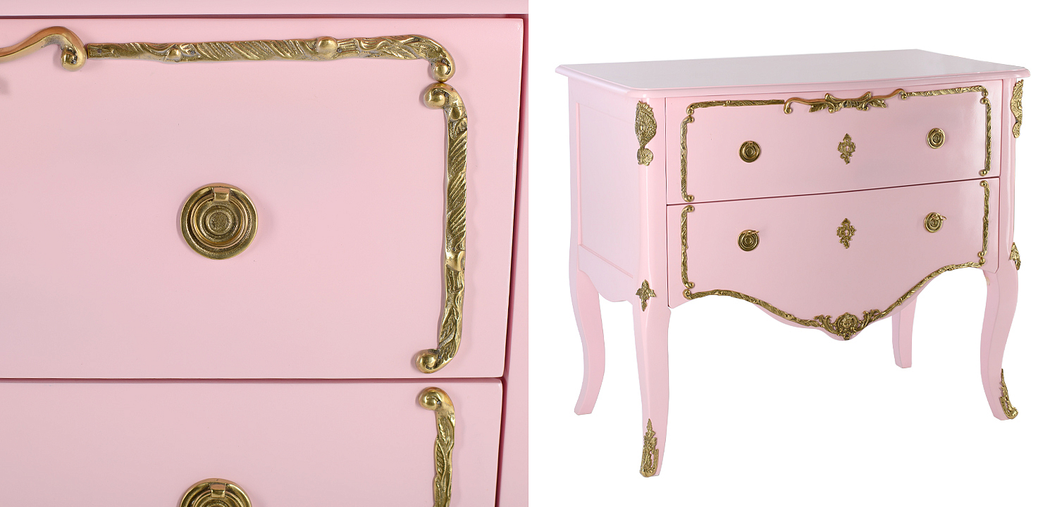 Комод в стиле рококо L.XV CHEST OF DRAWERS Rosamel Розовый Комод в стиле рококо L.XV CHEST OF DRAWERS Rosamel Розовый - Loft-Concept в Челябинске