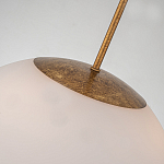 Подвесной светильник золотого цвета с полусферическим опаловым плафоном и декоративным элементом Elstead Lighting варинант исполнения - 5 | Loft Concept в Челябинске