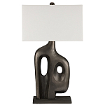 Настольная лампа с прямоугольным тканевым абажуром на фигурном каркасе Brutilist  варинант исполнения - 4 | Loft Concept в Челябинске