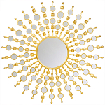 Зеркало-солнце в раме из металла с золотыми с лучами Rays of Peace варинант исполнения - 1 | Loft Concept в Челябинске