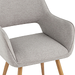 Стул в рогожке серого цвета NEASAN STOOL варинант исполнения - 7 | Loft Concept в Челябинске