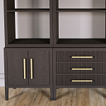 Модульный стеллаж Primo из трех составных элементов Темный орех варинант исполнения - 6 | Loft Concept в Челябинске