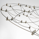 Люстра подвесная с тонкой металлической конструкцией цвета хром Quasar варинант исполнения - 6 | Loft Concept в Челябинске