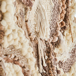 Овальный Современный Гобелен Абстракция в бежевых тонах Shallow варинант исполнения - 3 | Loft Concept в Челябинске