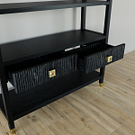 Стеллаж с двумя ящиками Elsa Dreams Black варинант исполнения - 3 | Loft Concept в Челябинске