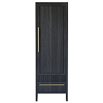 Узкий Шкаф Primo с 2 выдвижными ящиками Черный дуб варинант исполнения - 1 | Loft Concept в Челябинске