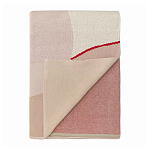 Плед из хлопка бежевого цвета с абстрактным принтом Elysian Flow Peach варинант исполнения - 5 | Loft Concept в Челябинске